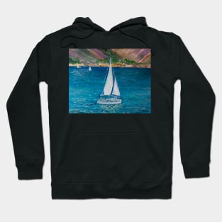 Sailboat in Sant Martí d'Empúries Hoodie